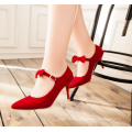 fancy bridal red/black beautiful butterfly wedding shoes